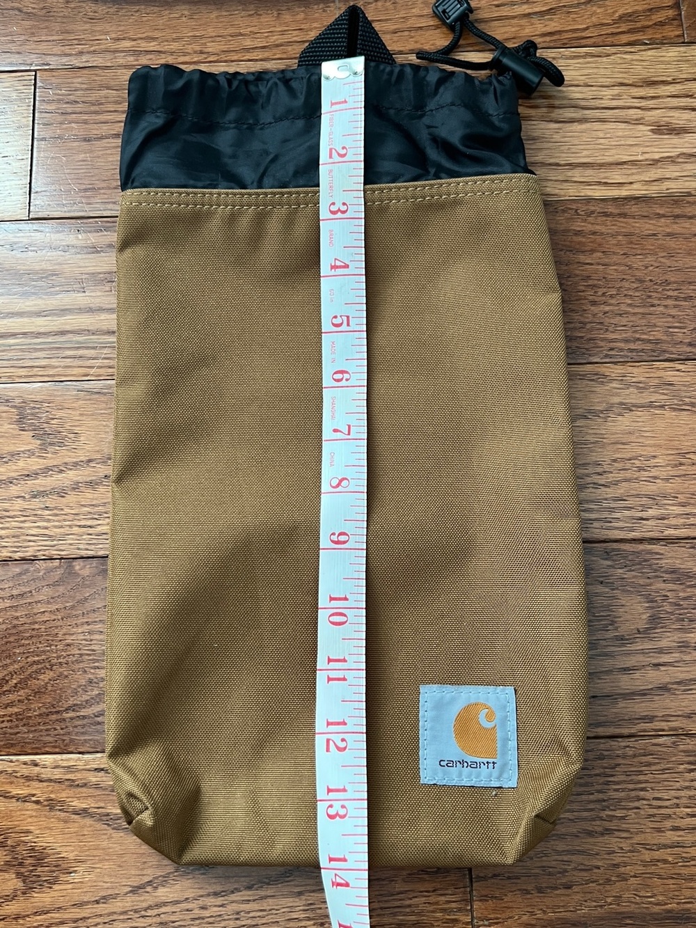 Carhartt Parcel Tan and Black Drawstring Utility Pouch - Picture 3 of 4